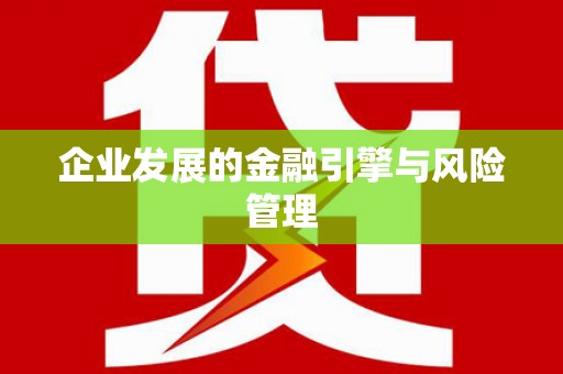 瑞芳企业发展的金融引擎与风险管理
