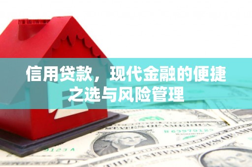 瑞芳信用贷款，现代金融的便捷之选与风险管理