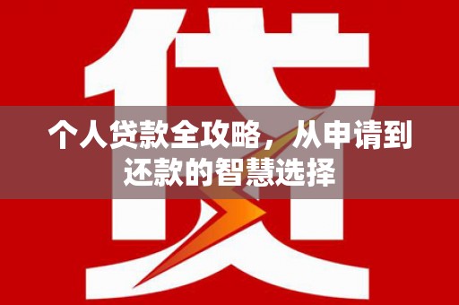 瑞芳个人贷款全攻略，从申请到还款的智慧选择