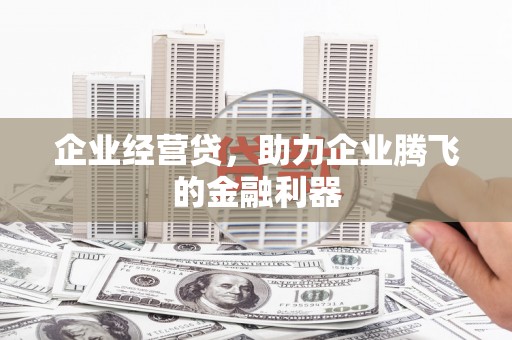 瑞芳企业经营贷，助力企业腾飞的金融利器