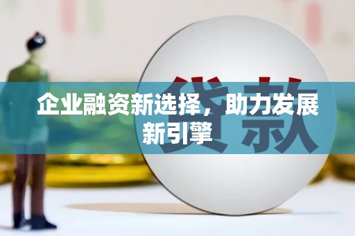 瑞芳企业融资新选择，助力发展新引擎