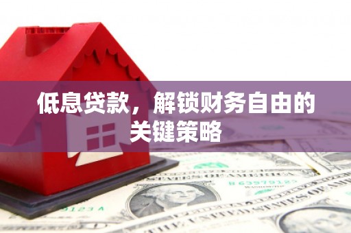 瑞芳低息贷款，解锁财务自由的关键策略