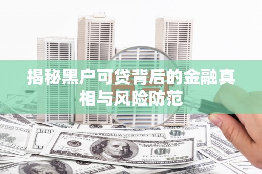 瑞芳揭秘黑户可贷背后的金融真相与风险防范