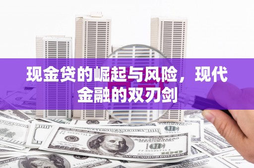 瑞芳现金贷的崛起与风险，现代金融的双刃剑