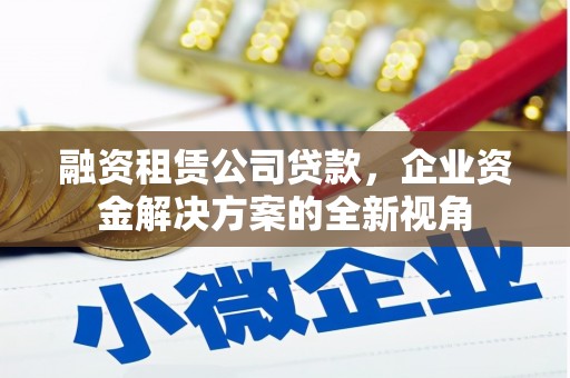 瑞芳融资租赁公司贷款，企业资金解决方案的全新视角