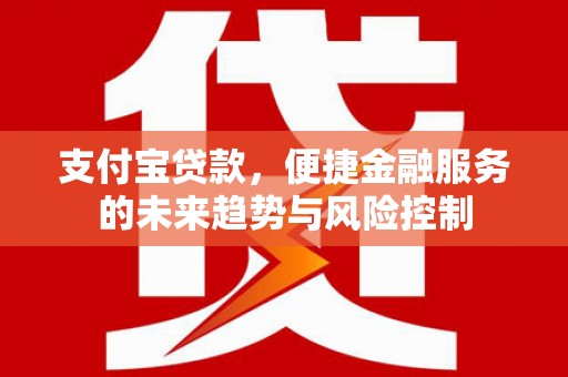瑞芳支付宝贷款，便捷金融服务的未来趋势与风险控制