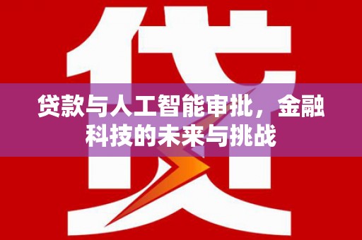 瑞芳贷款与人工智能审批，金融科技的未来与挑战