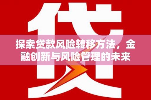 瑞芳探索贷款风险转移方法，金融创新与风险管理的未来