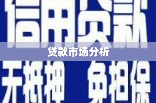瑞芳贷款市场分析