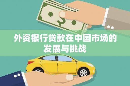 瑞芳外资银行贷款在中国市场的发展与挑战