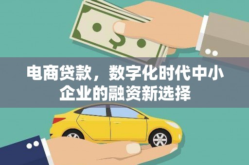 瑞芳电商贷款，数字化时代中小企业的融资新选择