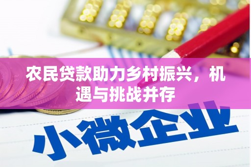 瑞芳农民贷款助力乡村振兴，机遇与挑战并存