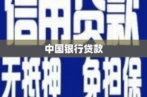 瑞芳中国银行贷款