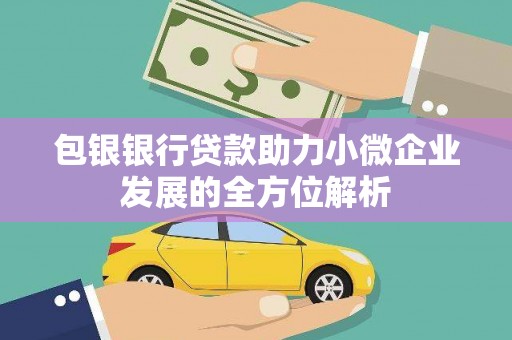 瑞芳包银银行贷款助力小微企业发展的全方位解析