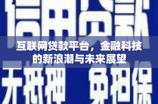 瑞芳互联网贷款平台，金融科技的新浪潮与未来展望