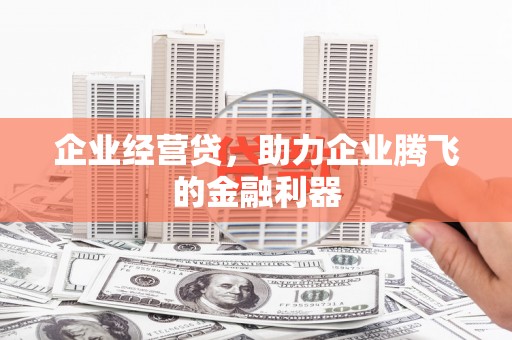 瑞芳企业经营贷，助力企业腾飞的金融利器