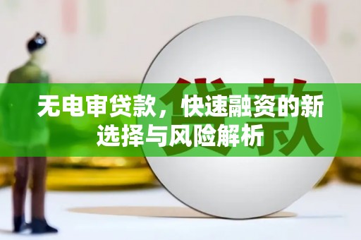 瑞芳无电审贷款，快速融资的新选择与风险解析