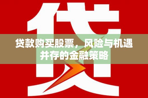 瑞芳贷款购买股票，风险与机遇并存的金融策略