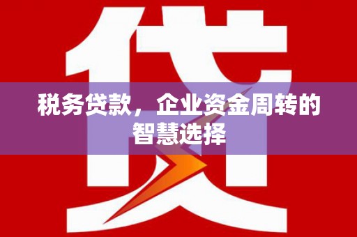 瑞芳税务贷款，企业资金周转的智慧选择