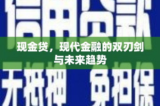 瑞芳现金贷，现代金融的双刃剑与未来趋势