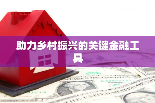 瑞芳助力乡村振兴的关键金融工具