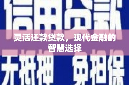 瑞芳灵活还款贷款，现代金融的智慧选择