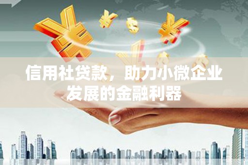 瑞芳信用社贷款，助力小微企业发展的金融利器