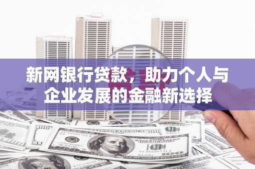 瑞芳新网银行贷款，助力个人与企业发展的金融新选择