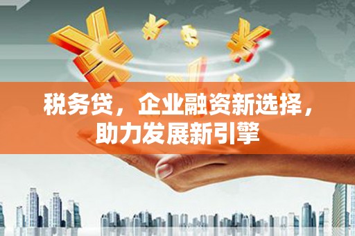瑞芳税务贷，企业融资新选择，助力发展新引擎