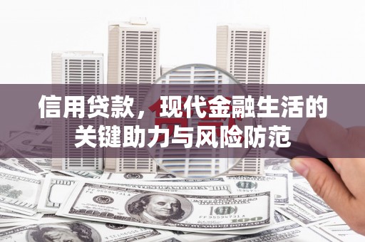 瑞芳信用贷款，现代金融生活的关键助力与风险防范