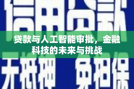 瑞芳贷款与人工智能审批，金融科技的未来与挑战