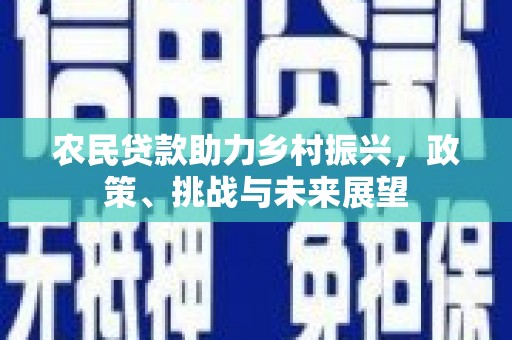 瑞芳农民贷款助力乡村振兴，政策、挑战与未来展望