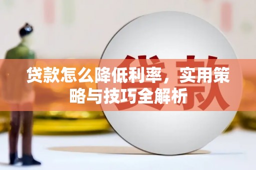 瑞芳贷款怎么降低利率，实用策略与技巧全解析