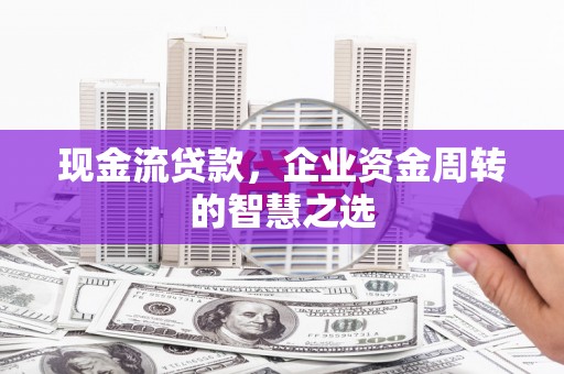 瑞芳现金流贷款，企业资金周转的智慧之选