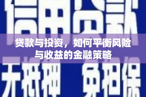 瑞芳贷款与投资，如何平衡风险与收益的金融策略