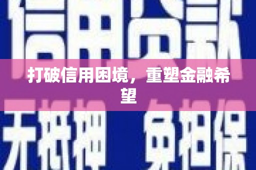 瑞芳打破信用困境，重塑金融希望