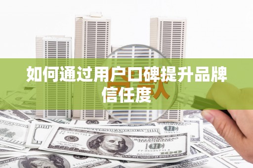 瑞芳如何通过用户口碑提升品牌信任度