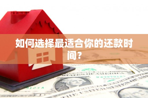 瑞芳如何选择最适合你的还款时间？