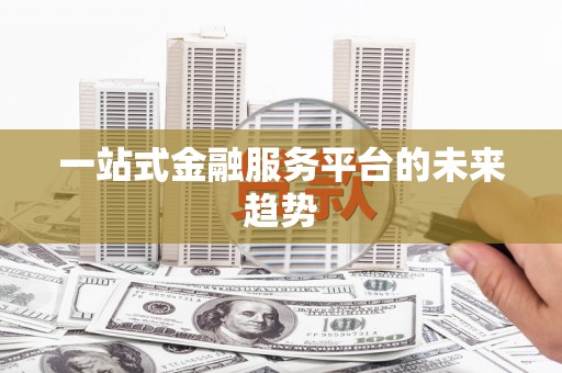 瑞芳一站式金融服务平台的未来趋势