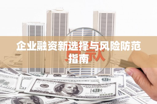 瑞芳企业融资新选择与风险防范指南