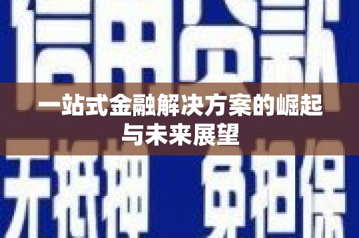 瑞芳一站式金融解决方案的崛起与未来展望