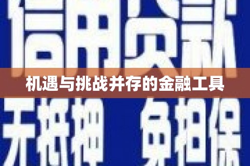 瑞芳机遇与挑战并存的金融工具