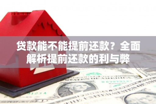 瑞芳贷款能不能提前还款？全面解析提前还款的利与弊